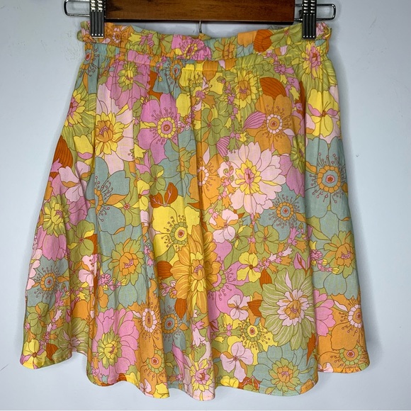 Show Me Your Mumu Short Mini Swing Skirt In Groovy Blooms Floral Size XS NWT! - Picture 6 of 11